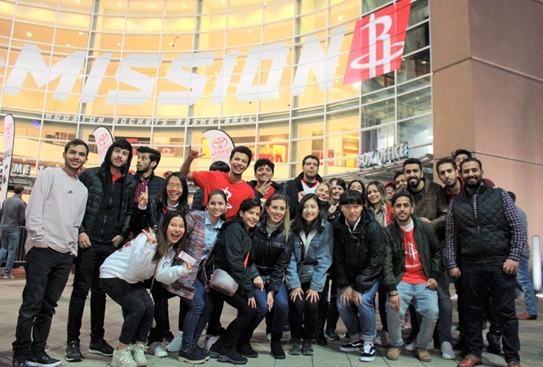 ESL Students Outside Toyota Center