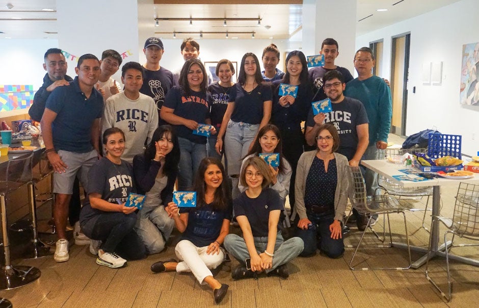 adult students together in university student lounge