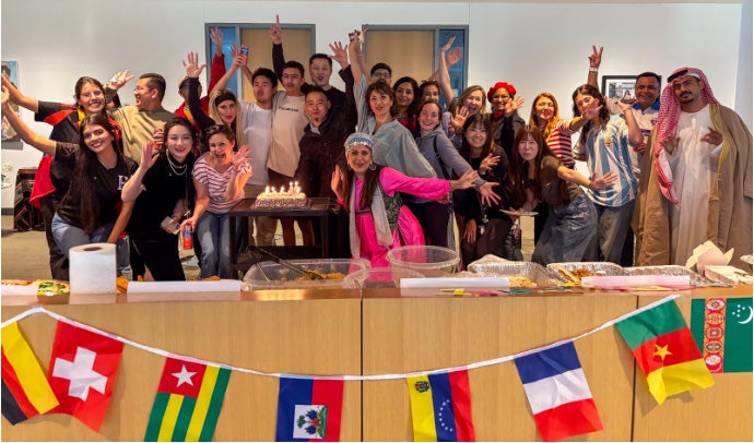 international students gathered for a celebration of international education week