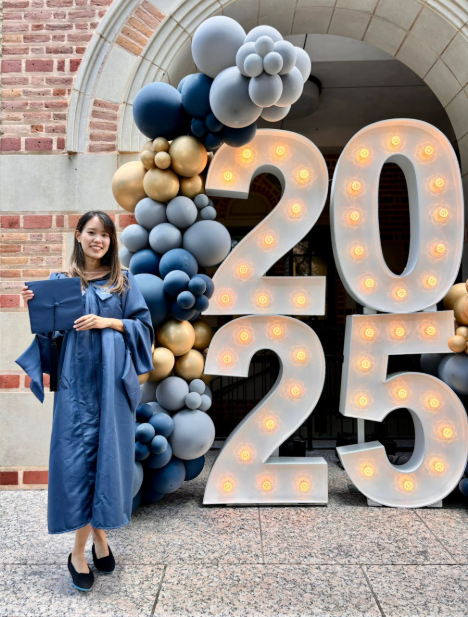 female college student at graduation