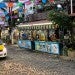 a taxi drives down a street in Mexico